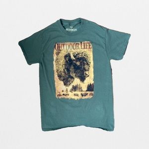 🖤Vintage unisex green grunge outdoor graphic tee